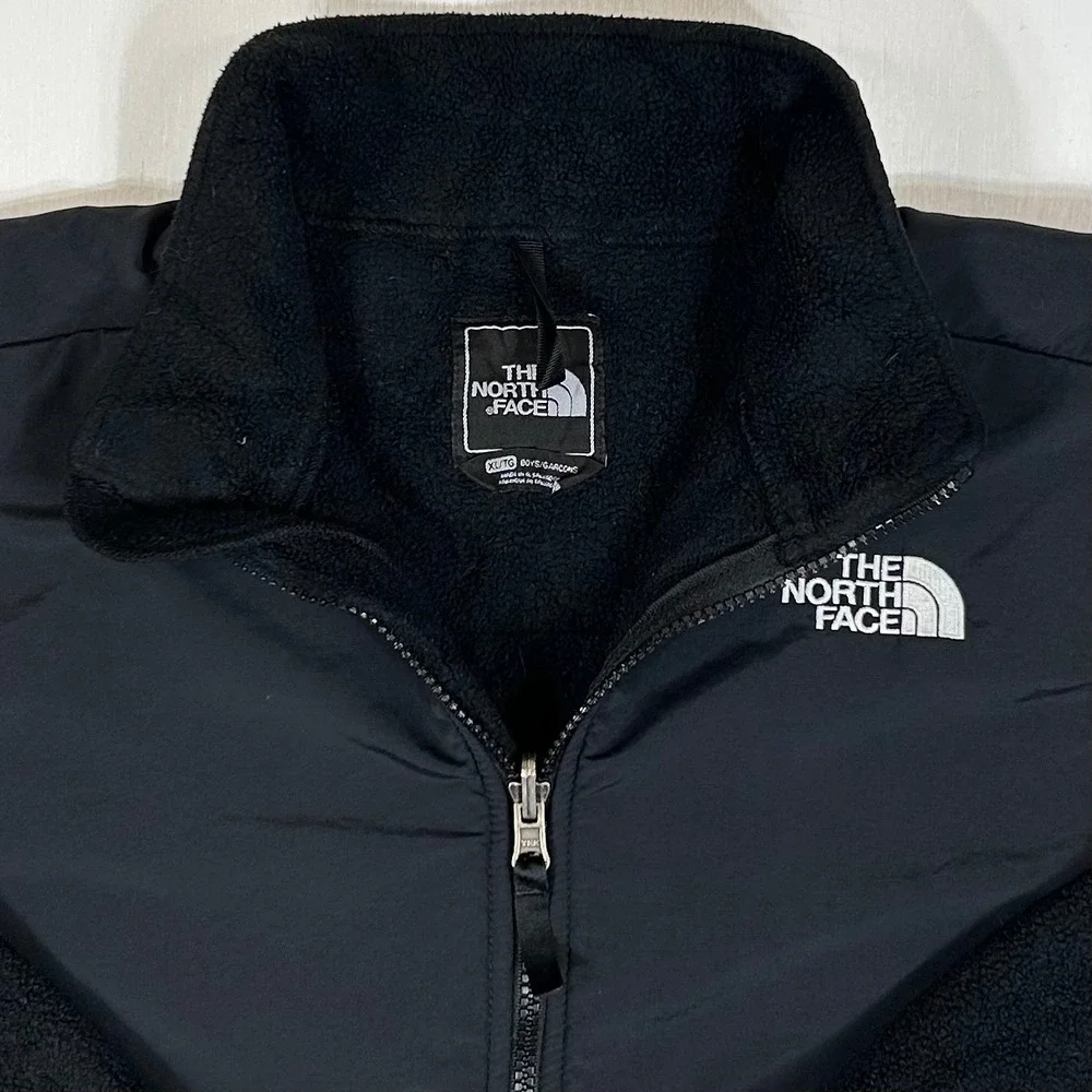 The North Face Boys Denali Polartec Fleece Jacket Black XL TG Full Zip